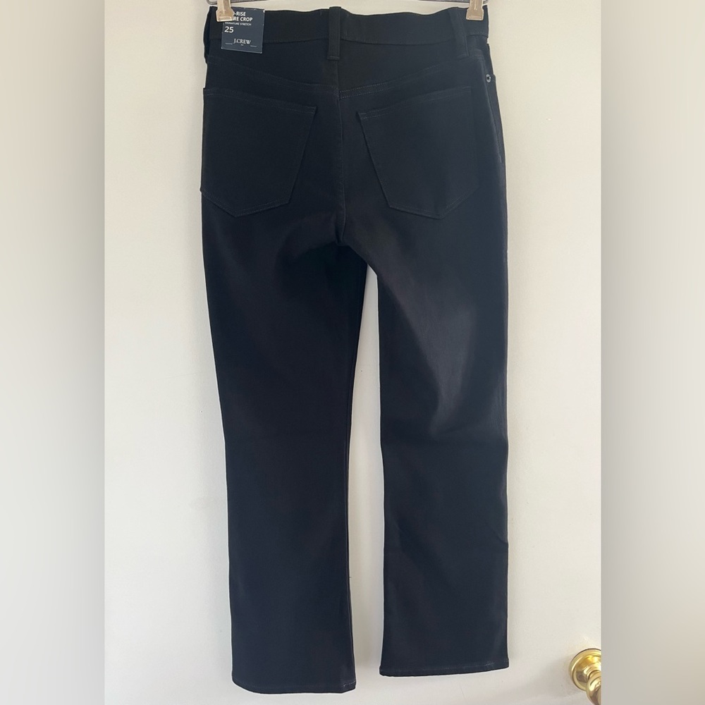 J. Crew Flare Crop Black Jean in All-Day Stretch - Picture 4 of 4